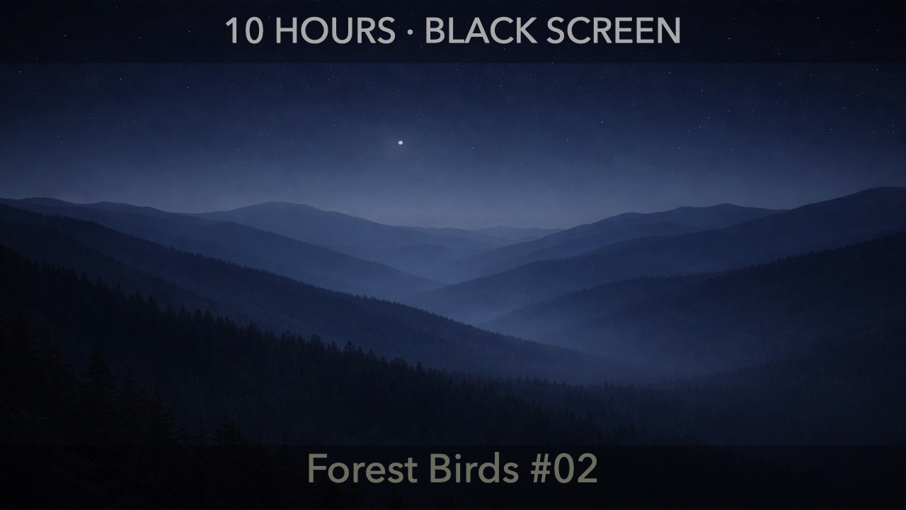 Forest Birds 02 for Relaxation - 10 Hours Black Screen | Deep Rest Sounds