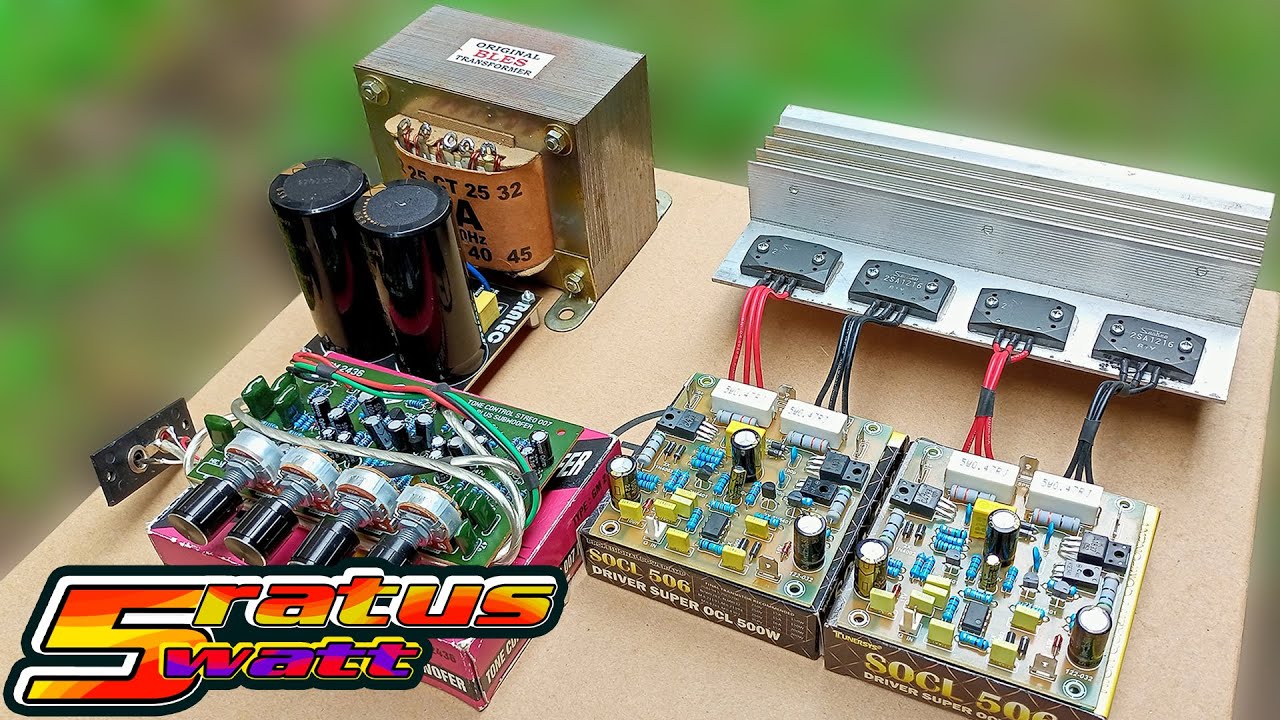 cara merakit power  500 wat socl 506 stereo travo 5 ampere murni