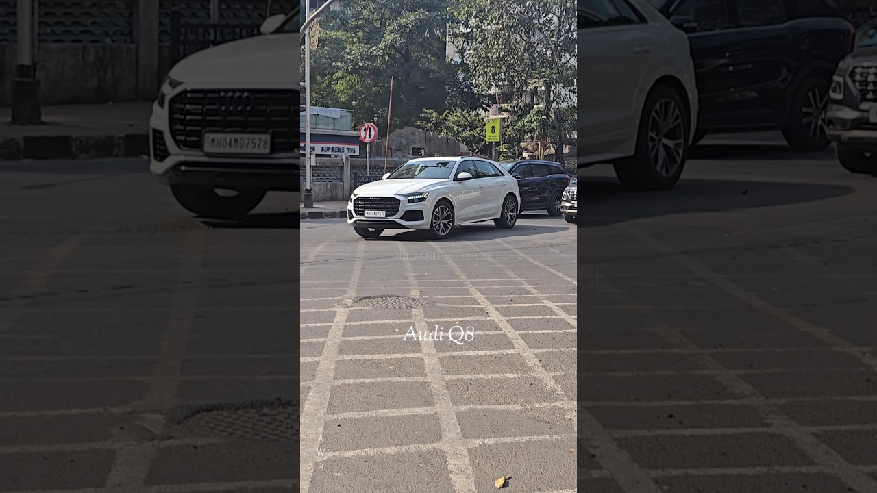 Audi Q8 Road Presence 🔥 White Color 