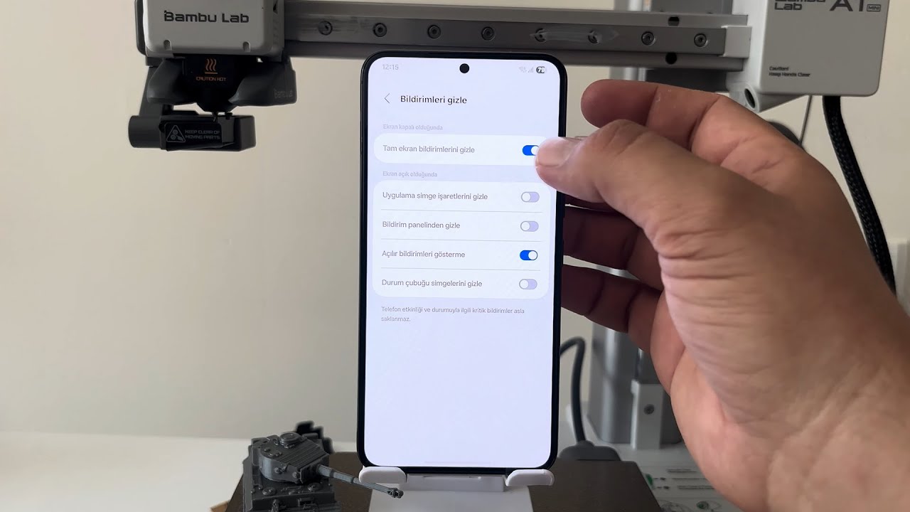 Samsung bildirim nasıl gizlenir?