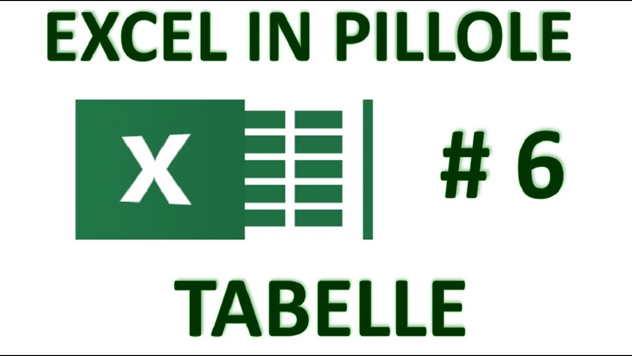 EP6 Lo strumento TABELLA per intervalli dinamici di excel