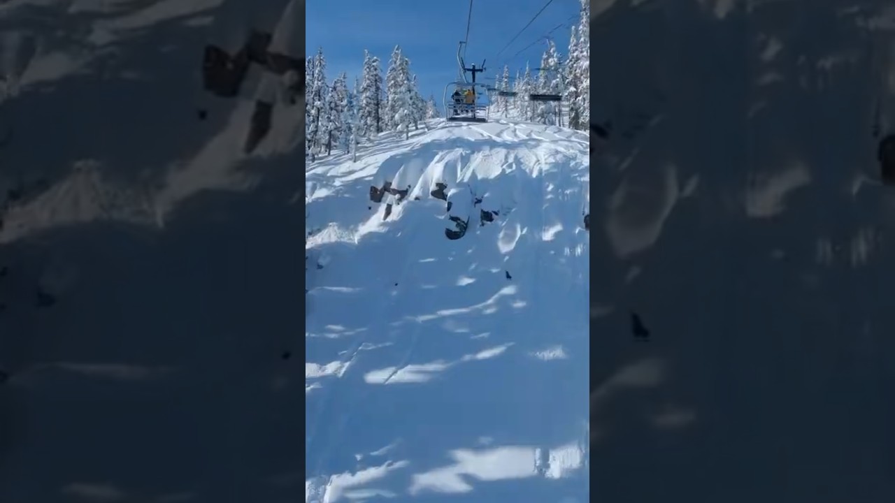 TIMEWARP LIFT RIDE - WILLAMETTE PASS SKI AREA Peak 2 Lift - GoPro Time-lapse - Ski the Pass #SHORTS
