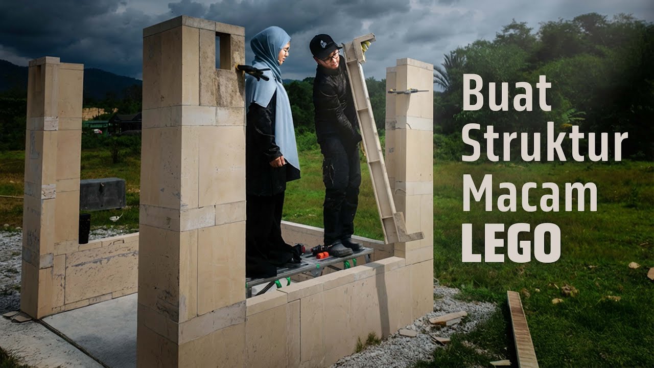 Senangnya naikkan dinding, anak saya buat macam LEGO