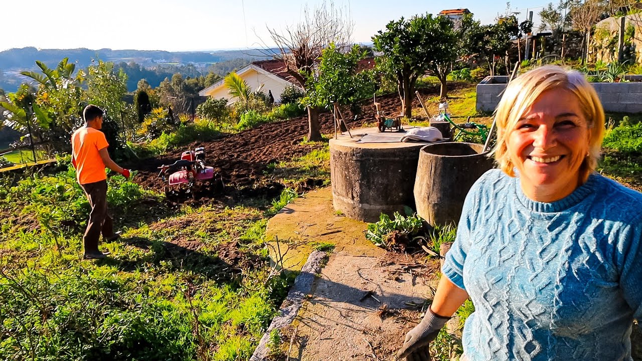 Um Dia de Trabalho em Família na Nossa Horta
