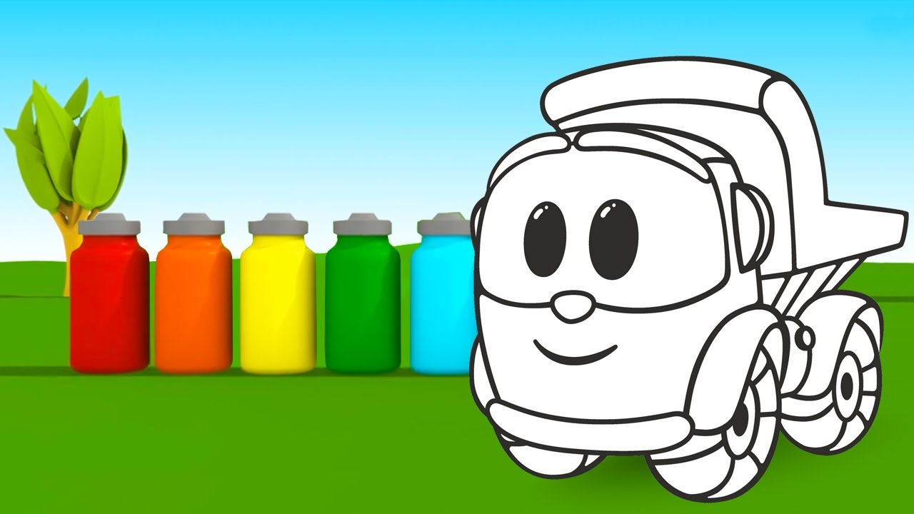 Learn colors with Leo the truck full episodes! Car cartoons for kids. A fire truck & a tow truck.