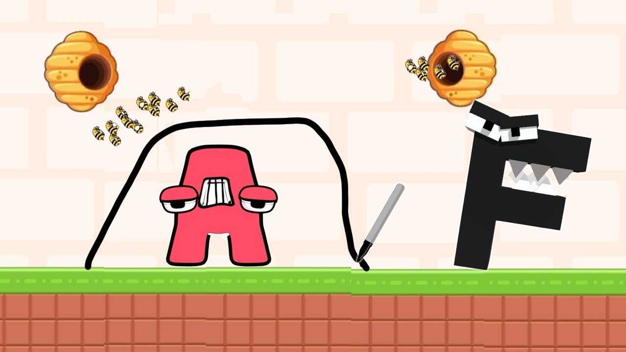 ハチからアルファベットロアを助けるゲーム！【広告ゲーム】