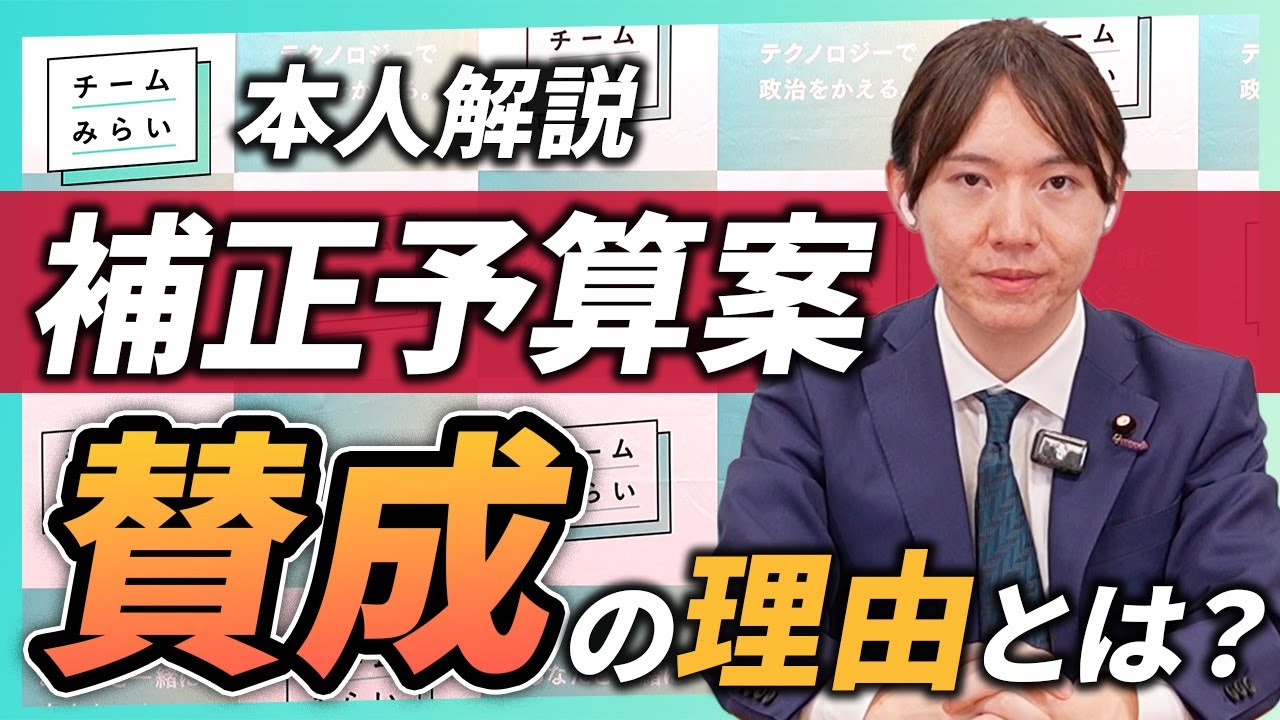 【本人解説】2025年度 補正予算案 賛成の理由についてお伝えします【チームみらい】