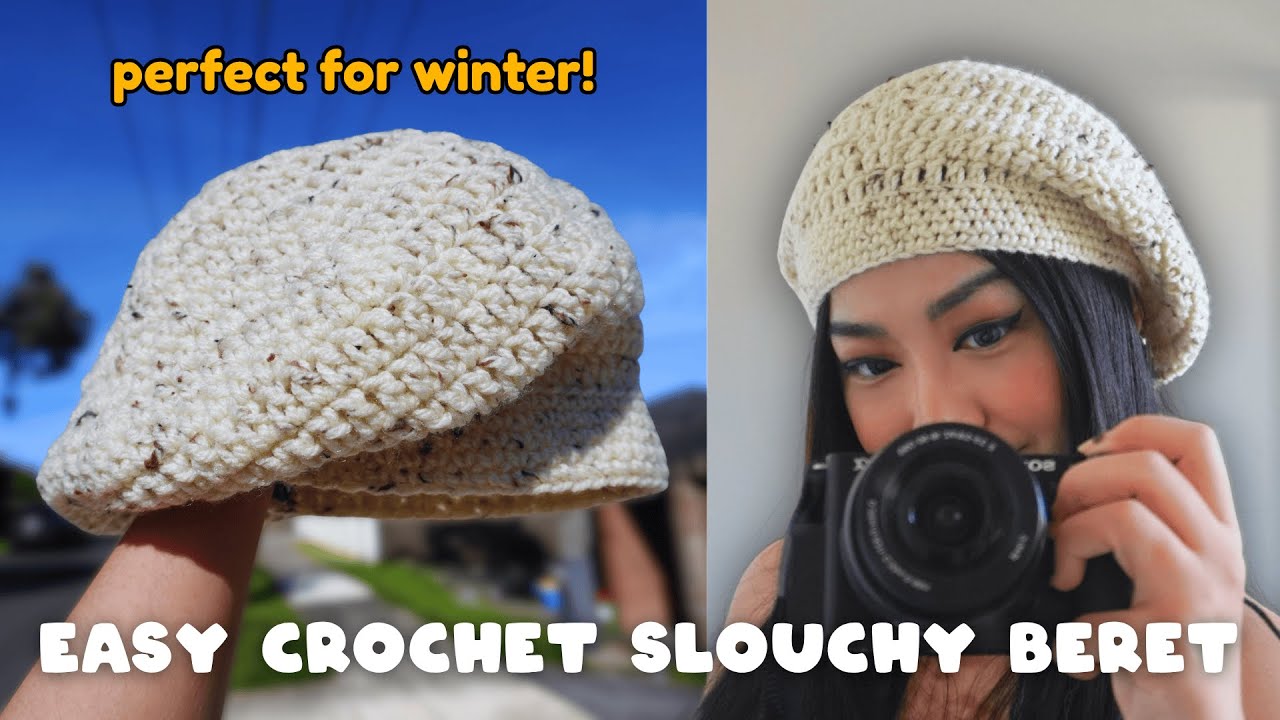 Простой урок по вязанию крючком объемной шапки-бини