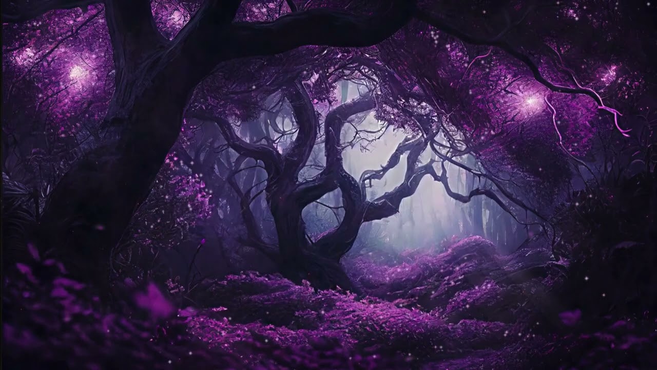 Enchanted Purple Forest Ambience: Relaxing Music for Meditation, Focus & Study