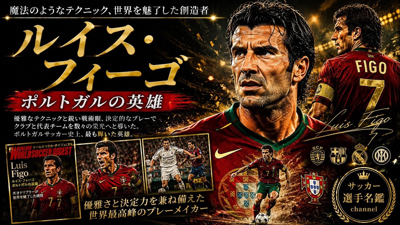 ルイス・フィーゴ/ポルトガル黄金世代を牽引した「白豹」フィーゴの現役時代を振り返る