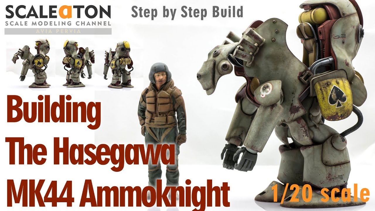 Building the Hasegawa MK44 Ammoknights Maschinenkrieger SF3D Plastic Scale Model