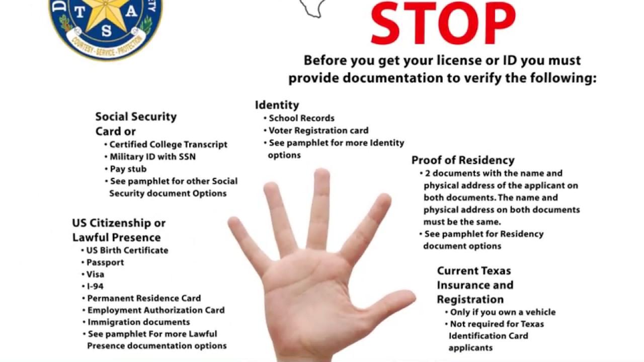 What Do First-Time Texas DL/ID Card Applicants Need?