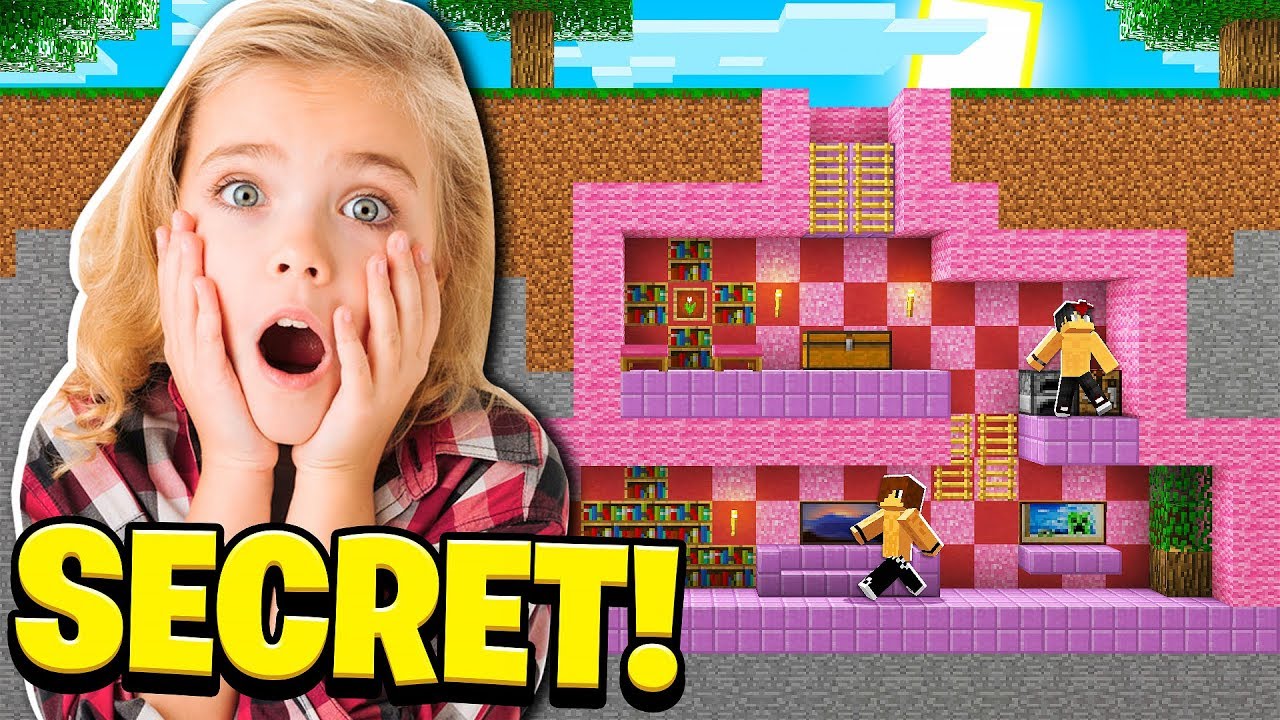 I Found My LITTLE SISTER'S SECRET BASE in Minecraft!