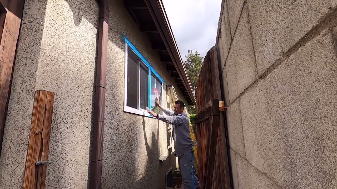 How to install windows without breaking stucco