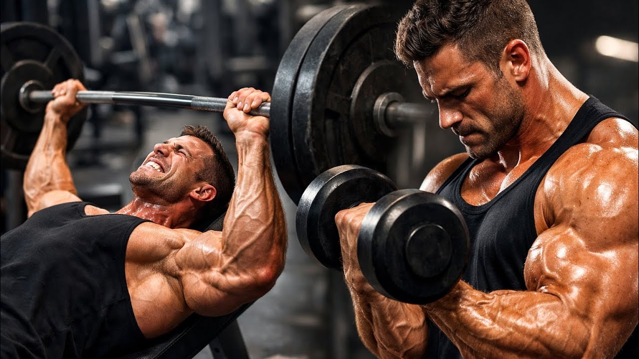 تمرين صدر وباي | تضخيم وقوة 🔥 Chest & Biceps Workout