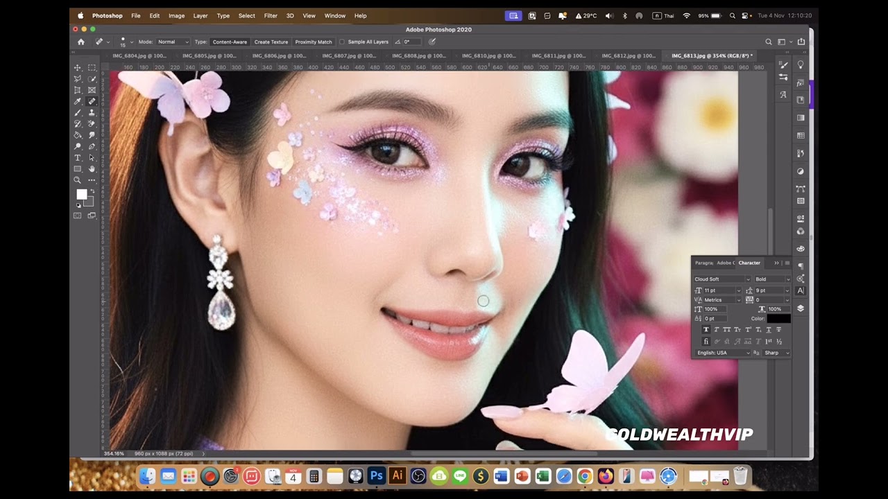 รับแต่งรูปด้วยโปรแกรม Photoshop | #goldwealthvip 