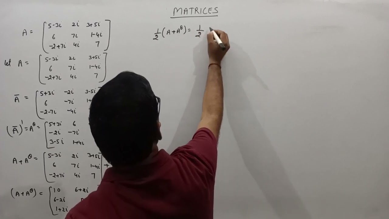 Every square Matrix can be expressed as a sum of Hermition and Skew Hermition uniquely Bsc 1st year