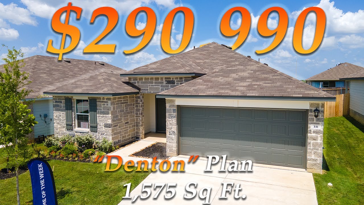 Can You Believe This New Home Starts at $290K? | Seguin TX Tour &ndash; Denton Plan