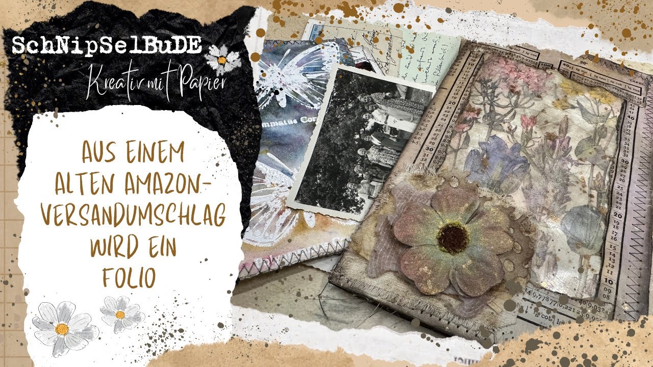 AUS EINEM ALTEN AMAZON VERSANDUMSCHLAG WIRD EIN FOLIO | OB DAS WOHL GENUG FRÜHLING IST??😅
