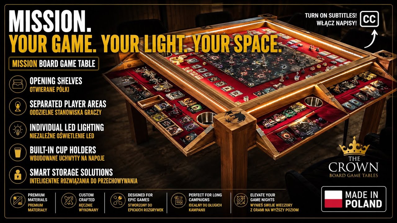Mission &ndash; The Ultimate Board Game Table for Everyday Use