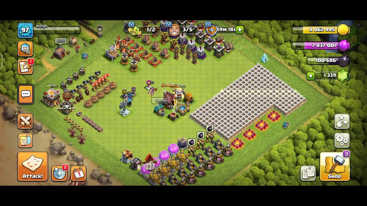 Rank battle from rank 100-18, th11 dragon attack 01-11-26 part 1