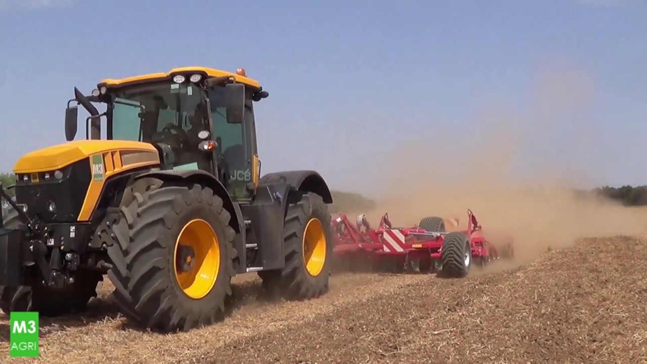 Test de 3 JCB FASTRAC au dechaumage - M3 agri