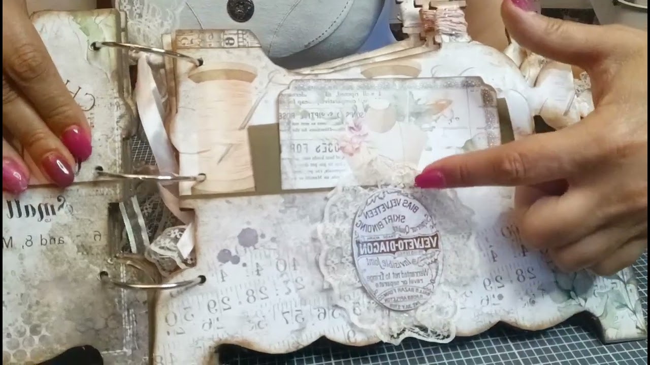 Présentation finale album couture #scrapcolors @Stamperiainternational #scrapbooking