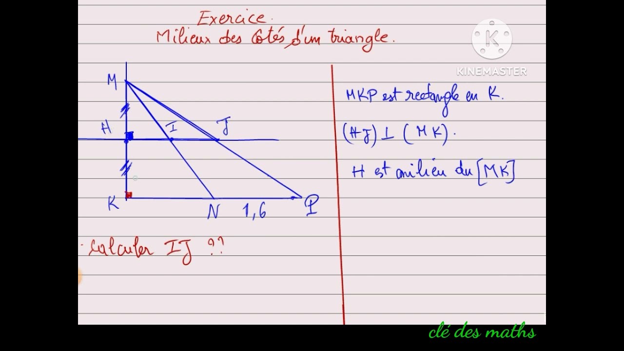 Exercice : Triangle milieux et paralléles