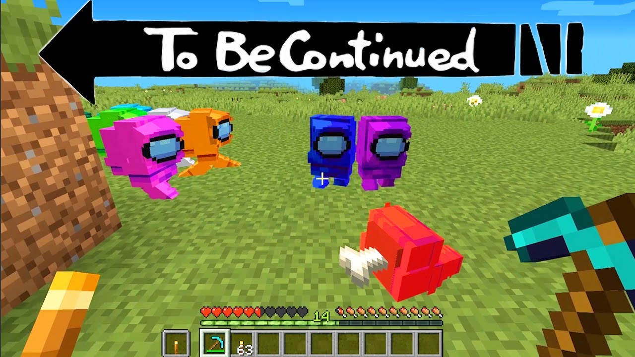 MINECRAFT BUT IT'S AMONG US | FUNNY COMPILATION MADE BY SCOOBY CRAFT FUNNY LUCKY