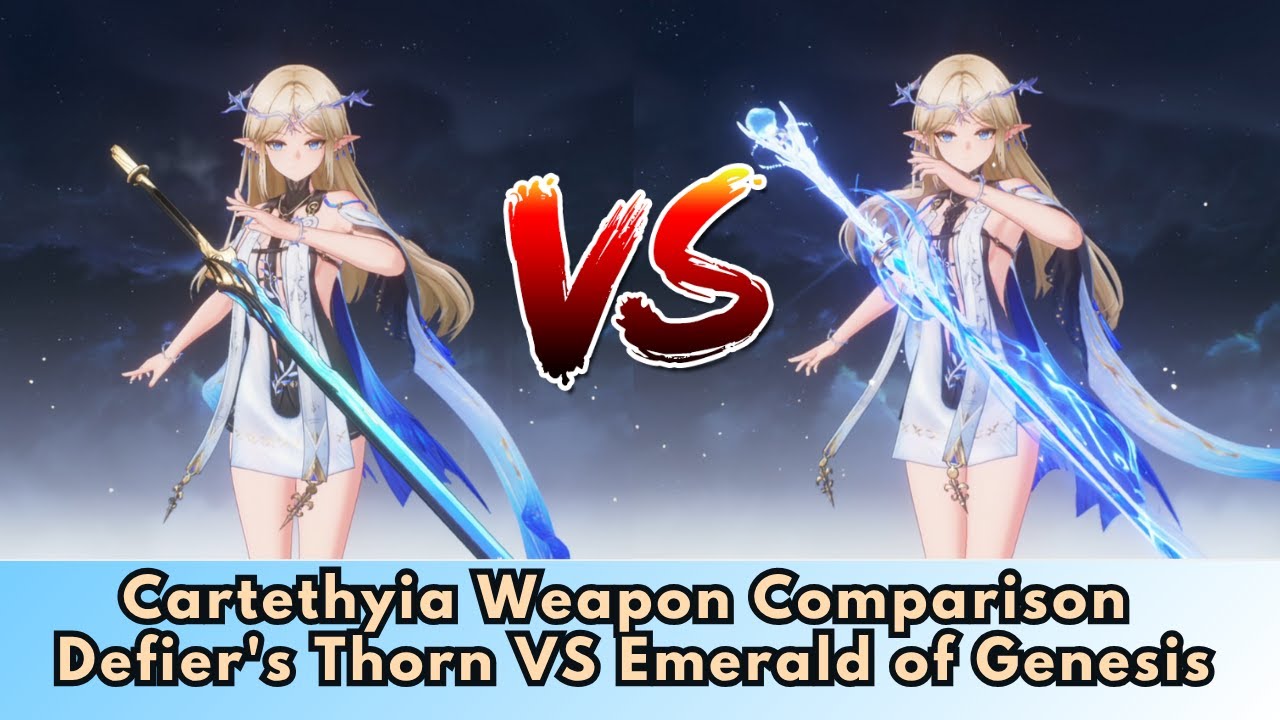 Cartethyia Weapon Comparison Defier's Thorn VS Emerald of Genesis Worth to pull?