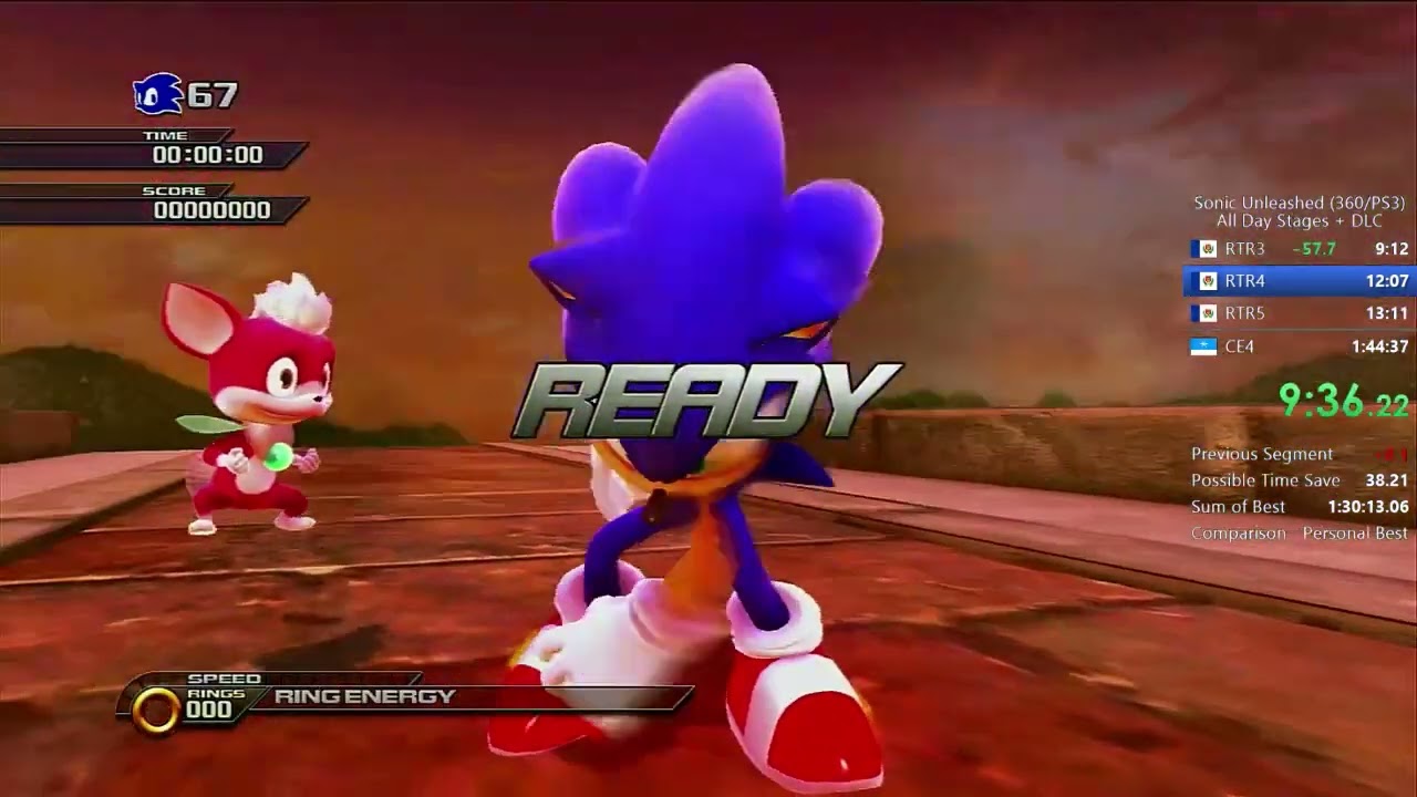 Sonic Unleashed   All Day Stages + DLC Speedrun 1:31:41