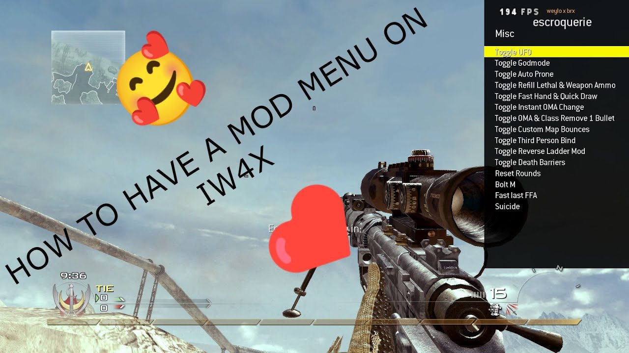 Tutorial HOW INSTALL MOD MENU TRICKSHOT ON IW4X 🤔🤔