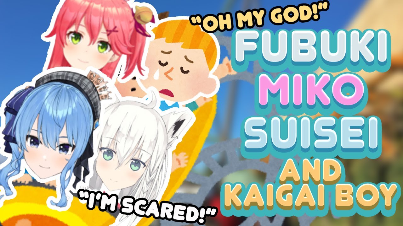 Suisei FubuMiComet and Kaigai Kids Flying Dinosaur Experience Full of Screaming【Hoshimachi Suisei】