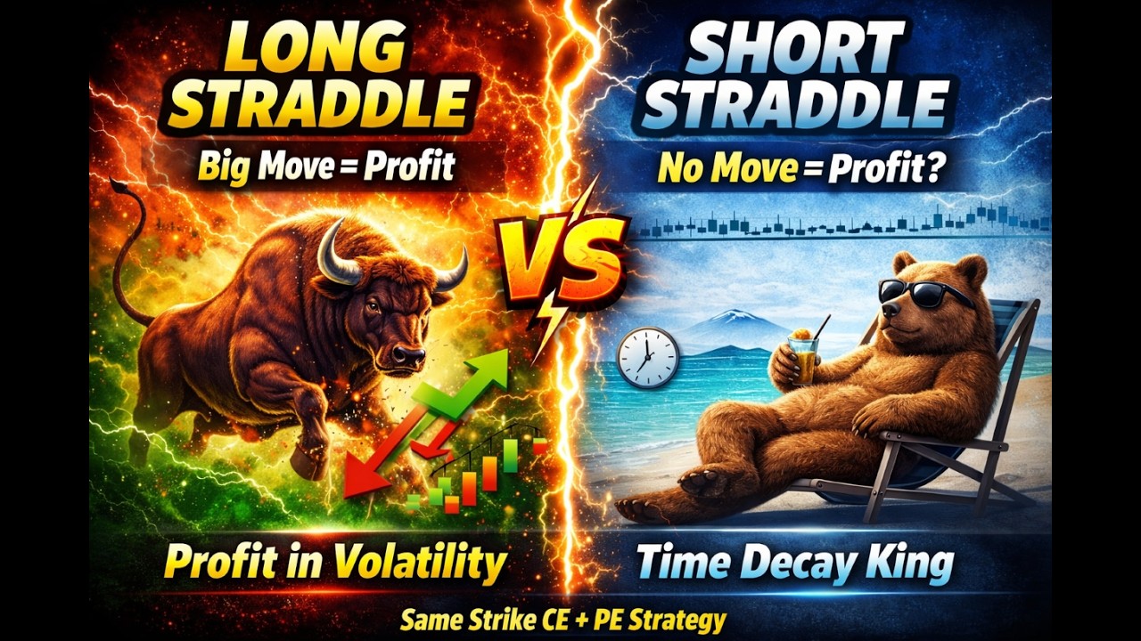 Straddle Options Trading Strategy, Long Straddle vs Short Straddle | Kaun Zyada Profit Dega?  PART-5