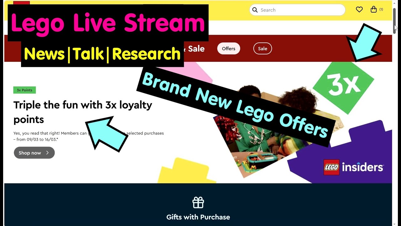 Lego Talk & Research |  Who Has What Offers?  | X3 Points New GWP | Lego Live Stream Lego News
