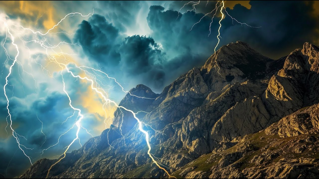 Umbrella Chronicles: Navigating the Rainy Labyrinth | Thunder Sounds For Relaxing