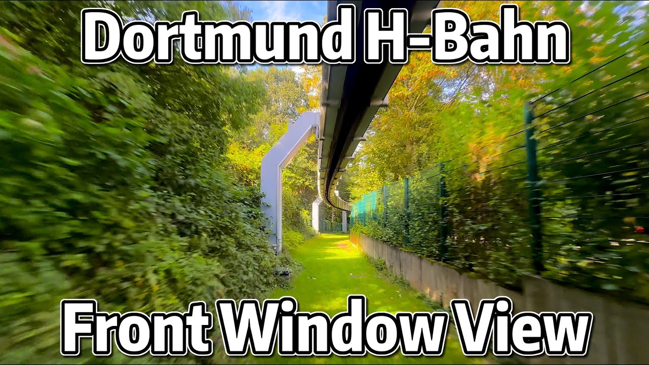 ⁴ᴷ⁶⁰ Front Window View of the H-Bahn Monorail in Dortmund, Germany