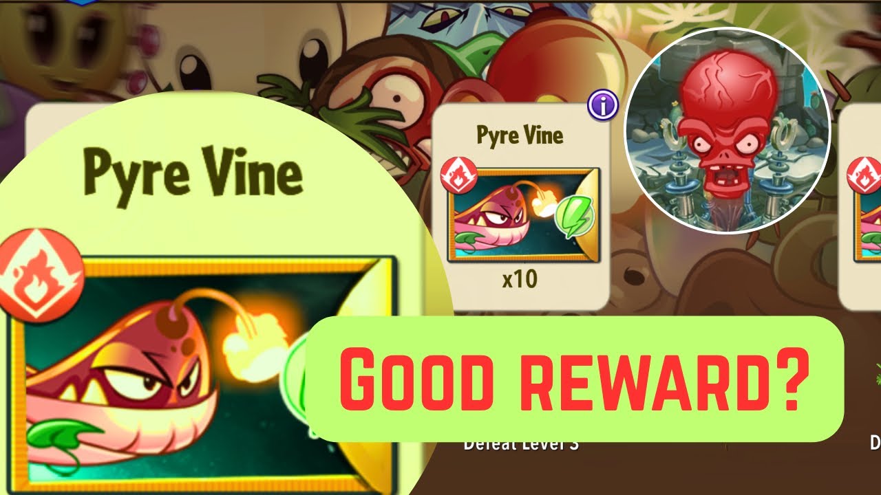 Level Up Pyre Vine - Levels 1-5 Gameplay | PvZ2 Plant of the Week Ep.57