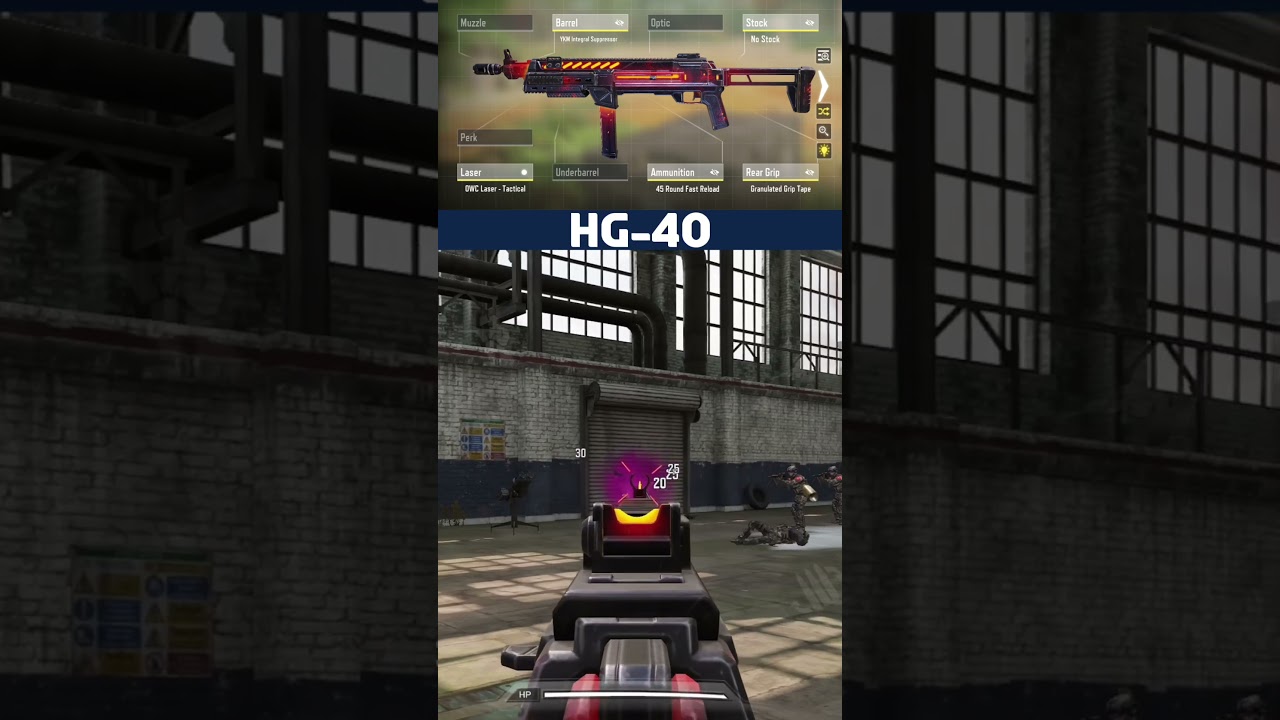 The BEST HG 40 Gunsmith in CoD Mobile! 💯🔥 #shorts #codm #codmobile