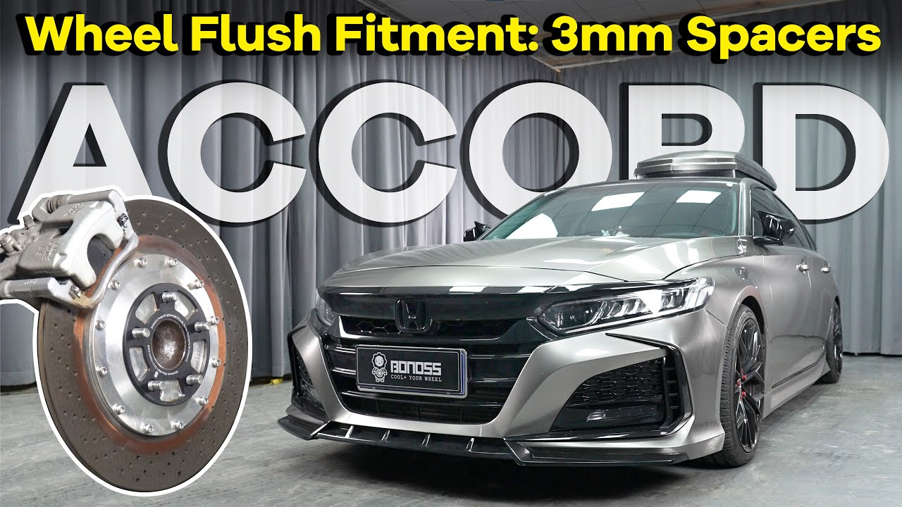 10th Gen Accord Wheel Flush Fitment - BONOSS 2023-2024 Honda 3mm Wheel Spacers Before and After