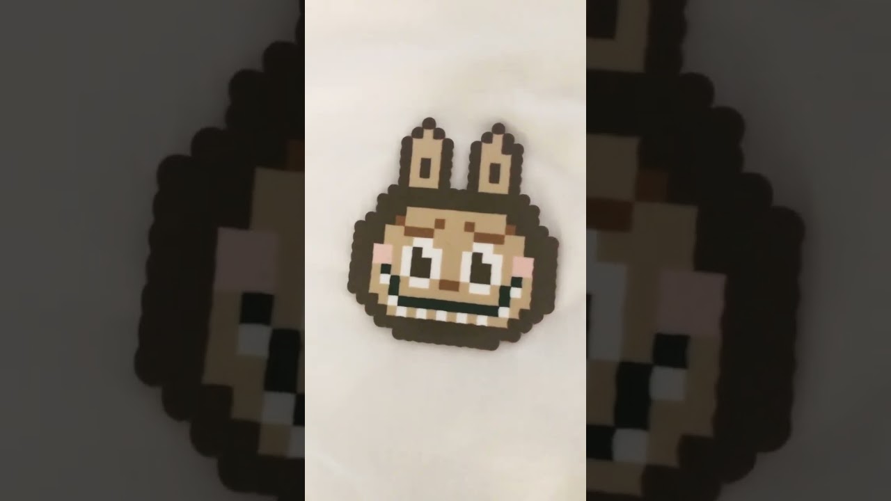 Labubu perler bead #perlerbeadart #preppy #perlers