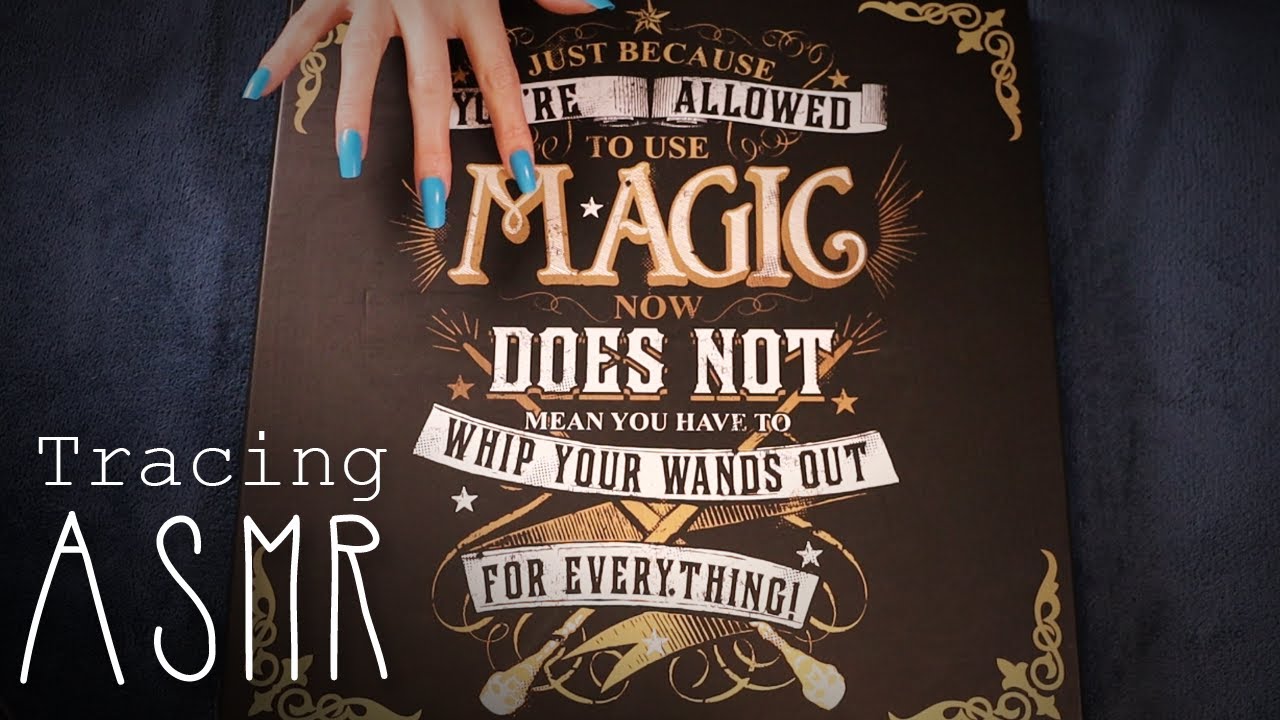 ASMR Tracing, brush tracing (🎧 no talking)