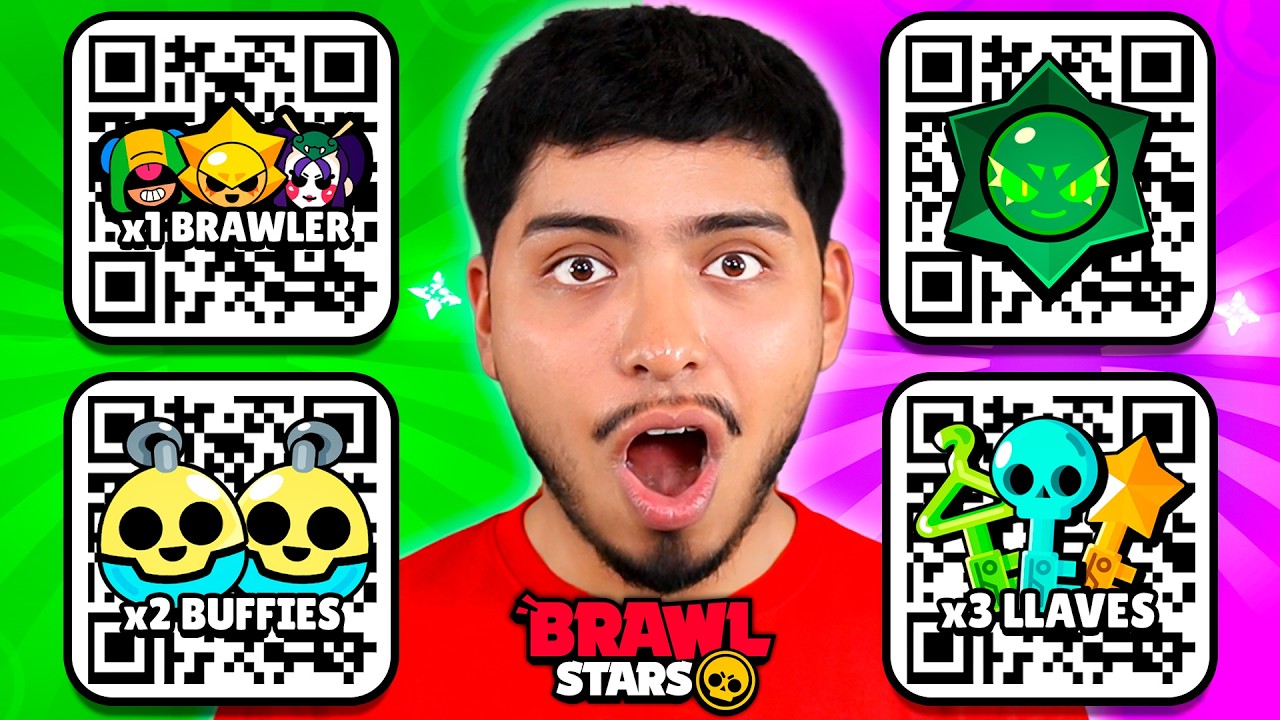 Probé NUEVOS CODIGOS QR GRATIS de Brawl Stars 🤑🔥