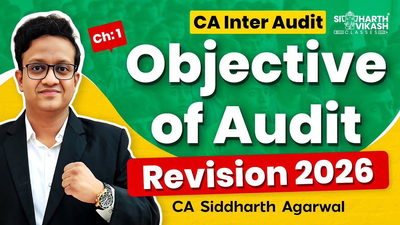 CA Inter Audit Complete Marathon 2026 | Chapter 1 | CA Siddharth Agarwal