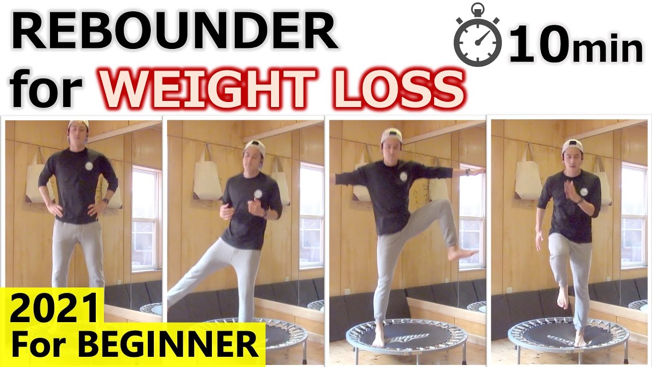 【10-min Trampoline WORKOUT】For Beginner | Weight Loss | Rebounder HIIT Exercise
