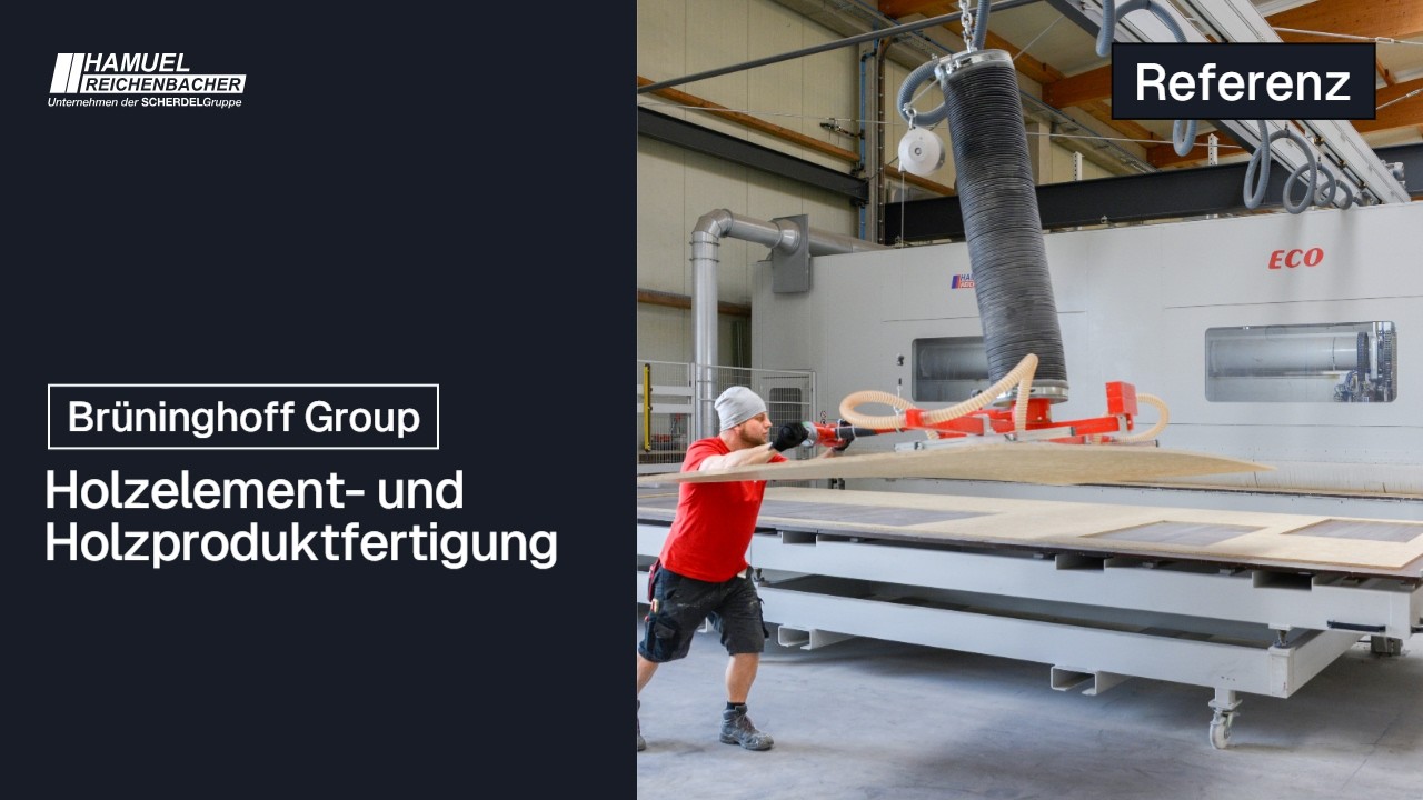 Reichenbacher Bearbeitungszentrum für Holzelement- und Holzproduktfertigung bei Brüninghoff Group