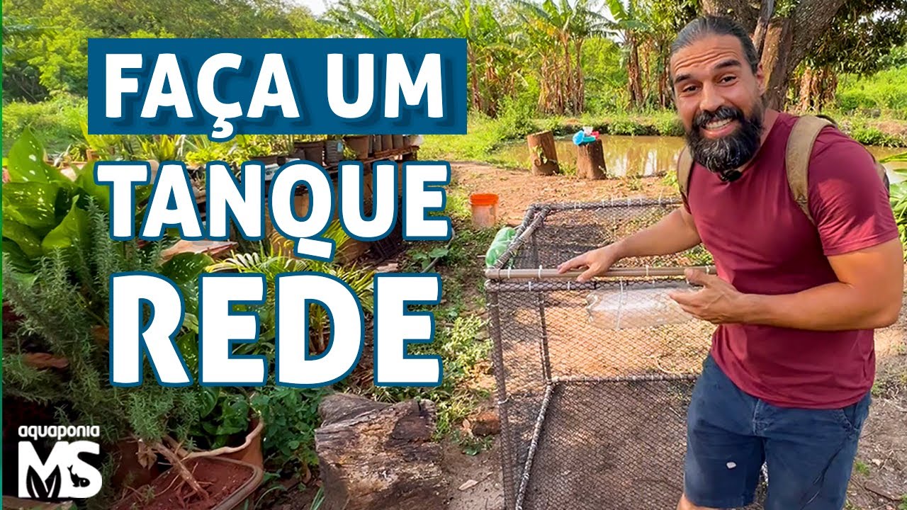 Faça um TANQUE REDE para CRIAR PEIXES #tilapia #criacaodepeixes