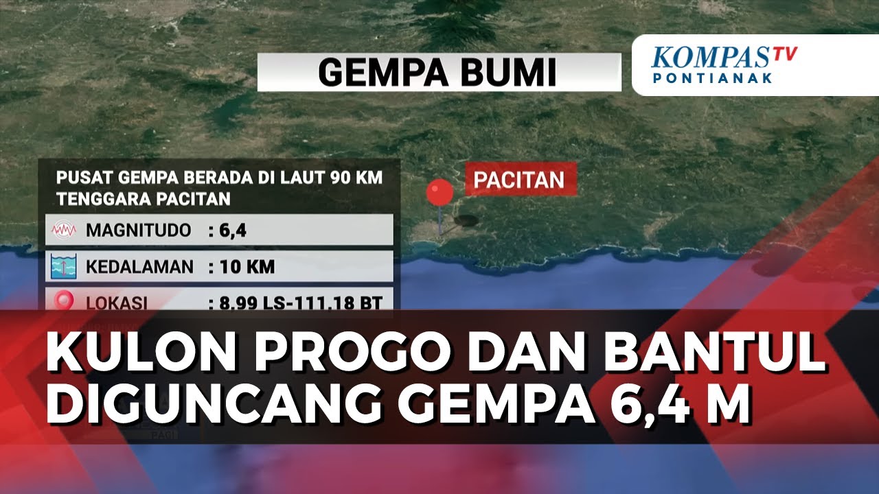Gempa Magnitudo 6,4 Pacitan Guncang Kulon Progo dan Bantul