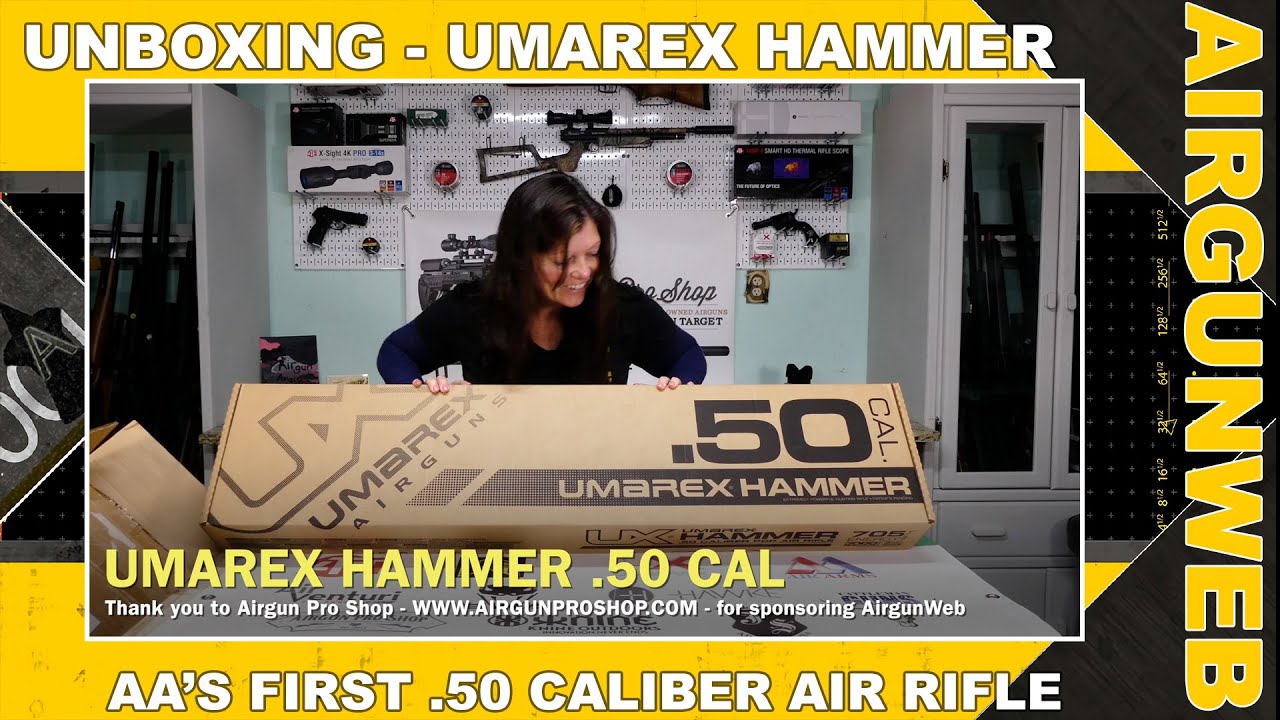 UNBOXING THE UMAREX HAMMER – Airgun Angie’s First .50 Caliber Air Rifle