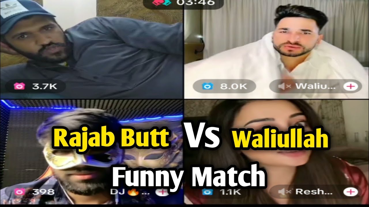 Rajab Butt Big TikTok Match Vs Waliullah,DJ, Reshma #rajabfamily #tiktoklive #youtube